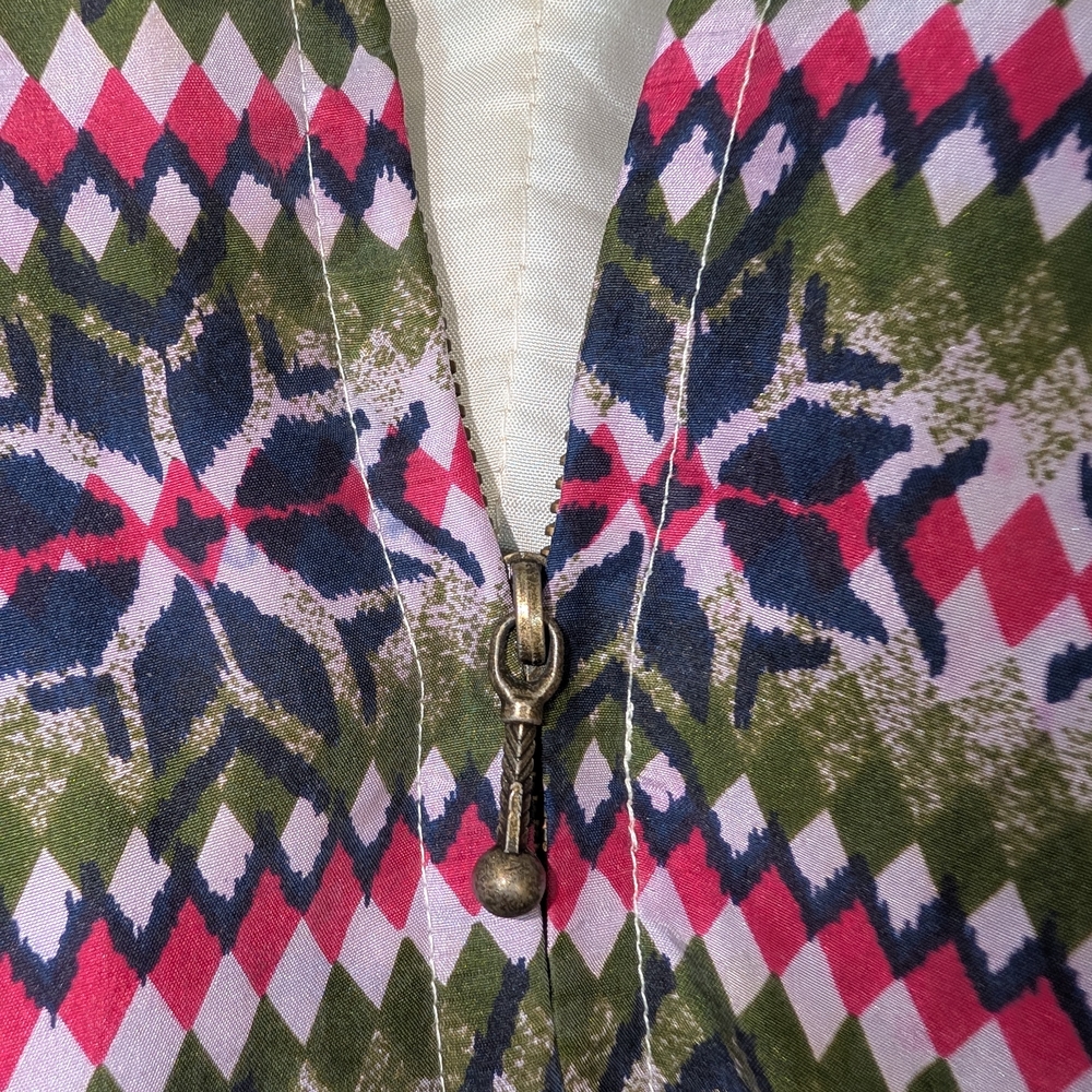 Colorful Patterned Pullover Jacket - image 8